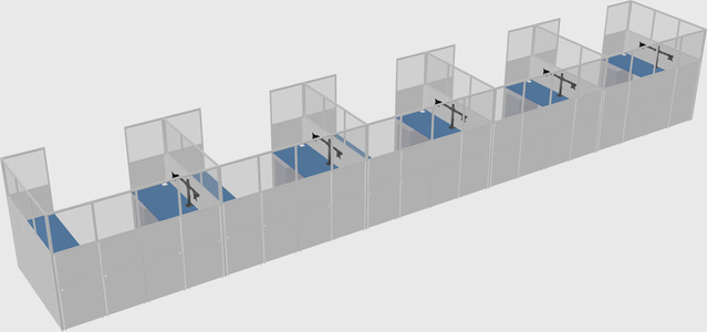 U-shaped cubicle
