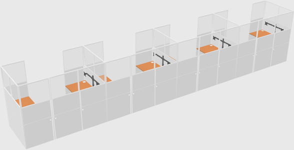 U-shaped cubicle