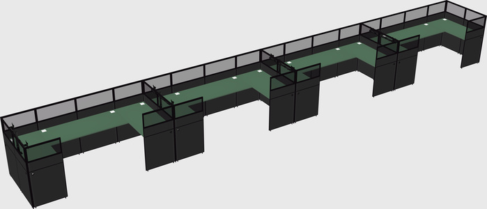 U-shaped cubicle