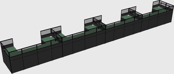 U-shaped cubicle