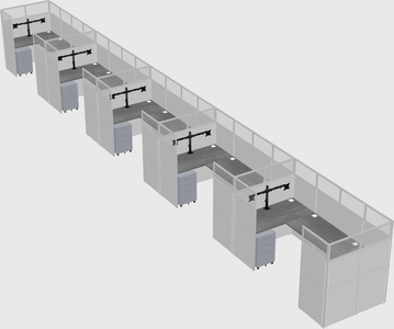 U-shaped cubicle