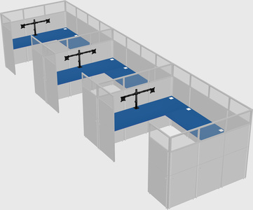 U-shaped cubicle