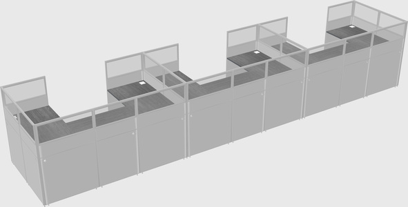 U-shaped cubicle