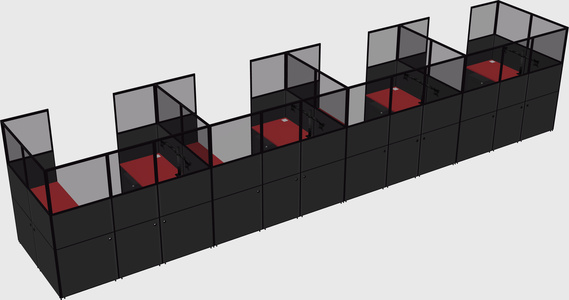U-shaped cubicle