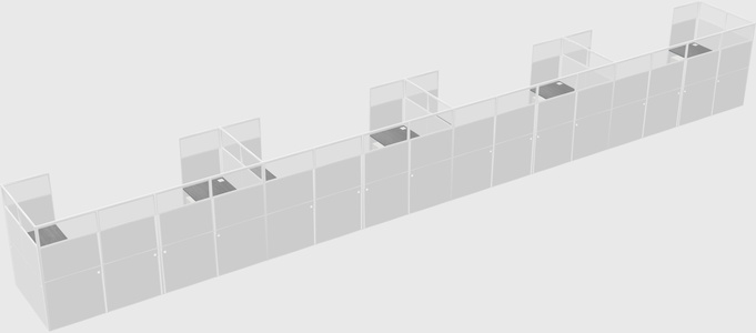 U-shaped cubicle