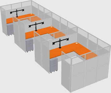 U-shaped cubicle