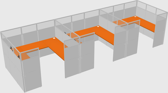 U-shaped cubicle