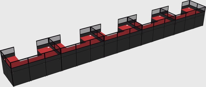 U-shaped cubicle