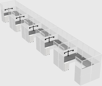 U-shaped cubicle
