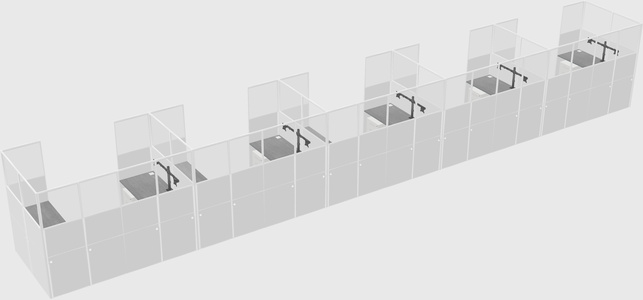 U-shaped cubicle