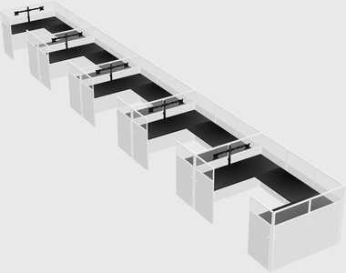 U-shaped cubicle