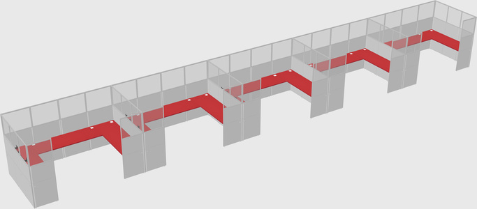 U-shaped cubicle