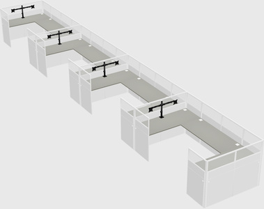 U-shaped cubicle