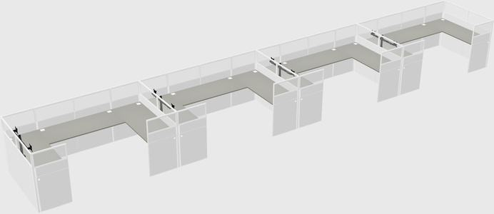 U-shaped cubicle
