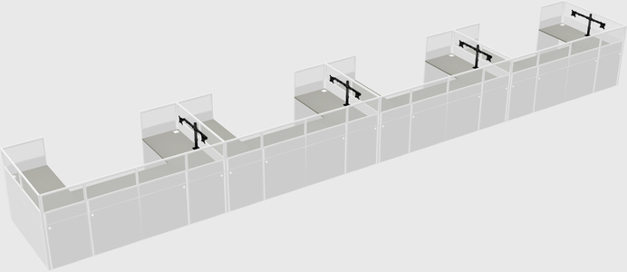 U-shaped cubicle