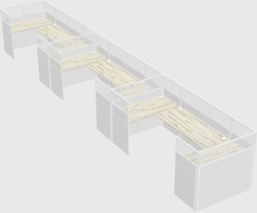 Cabine en u