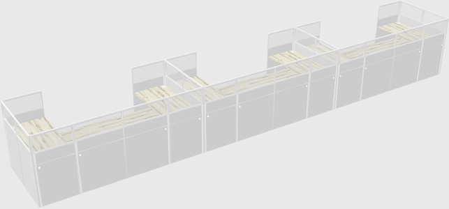 Cabine en u