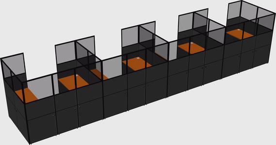 U-shaped cubicle