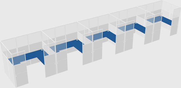 U-shaped cubicle