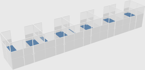 U-shaped cubicle