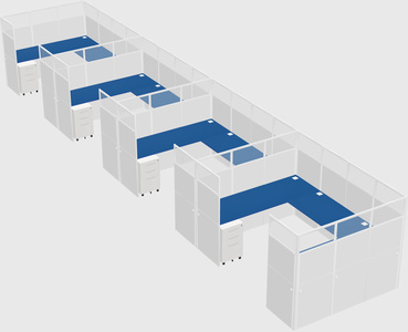 U-shaped cubicle