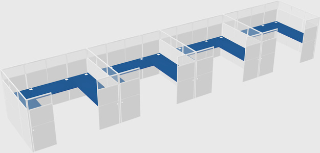 U-shaped cubicle