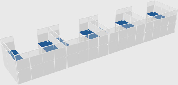U-shaped cubicle