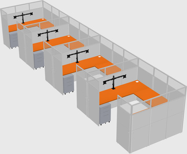 U-shaped cubicle