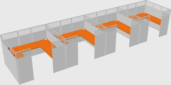 U-shaped cubicle