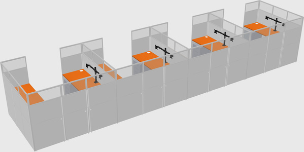 U-shaped cubicle