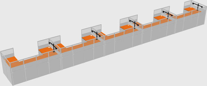 U-shaped cubicle