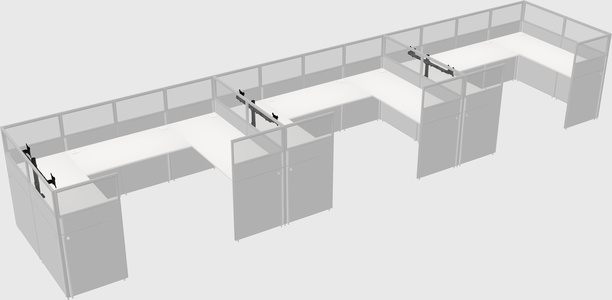U-shaped cubicle