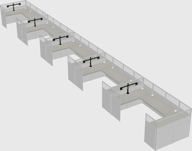 U-shaped cubicle