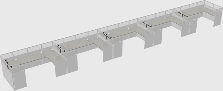 U-shaped cubicle
