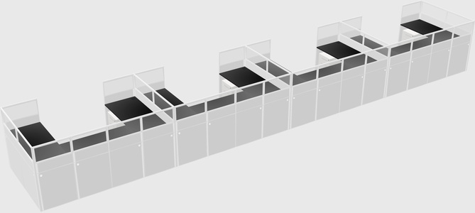 U-shaped cubicle