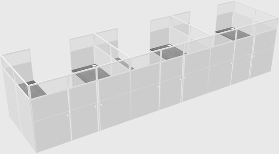 U-shaped cubicle