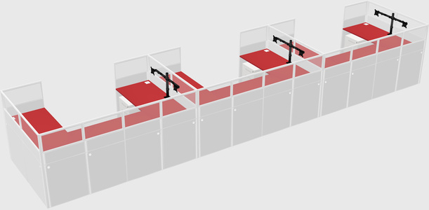 U-shaped cubicle