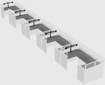 U-shaped cubicle