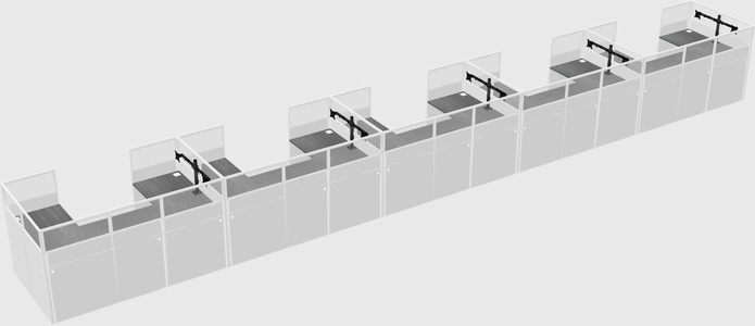 U-shaped cubicle