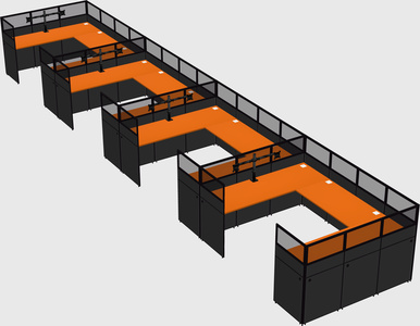 U-shaped cubicle