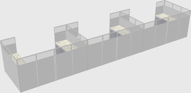 U-shaped cubicle