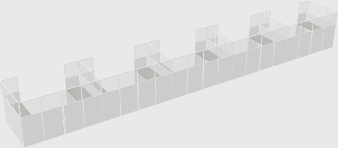 U-shaped cubicle