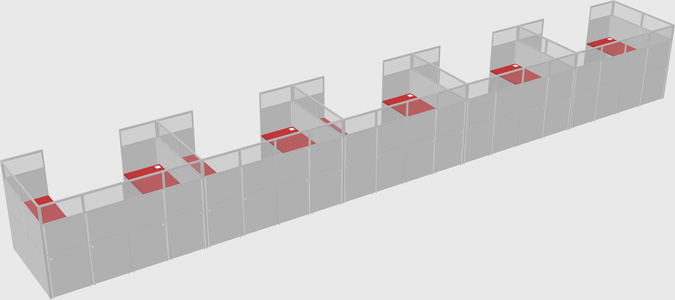 U-shaped cubicle