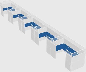 U-shaped cubicle