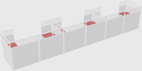 U-shaped cubicle