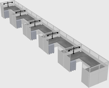 U-shaped cubicle
