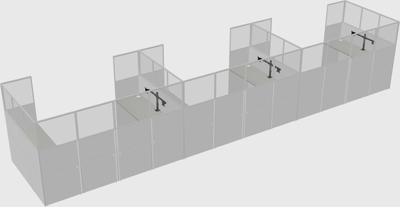 U-shaped cubicle