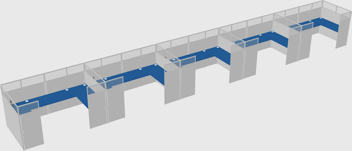 U-shaped cubicle