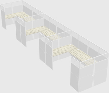 U-shaped cubicle