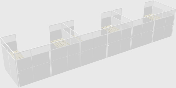 U-shaped cubicle